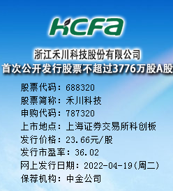 禾川科技今日申购 发行价格为23.66元/股